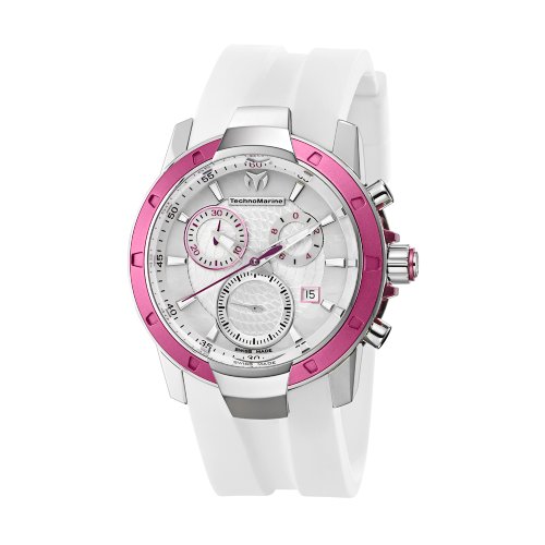 TechnoMarine Women's 610001 UF6 Chronograph White MOP Dial Watch