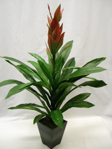City Travel Guides Discounted  Outdoor Living : 50cm Potted Artificial Silk Guzmania Magnifica Plant ~ Office Plant with Pot ~ Home & Conservatory Decoration