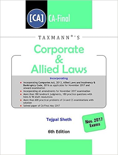 Corporate & Allied Laws - CA Final (November 2017 Exams)