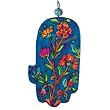 Large Wood Painted Hamsa (HAL- 14) CAT# HAL - 14