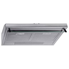 PKM UBH3001 Unterbau Dunstabzugshaube, Edelstahl, 2 Aluminium-Dauerfettfilter