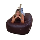 5ft Sofa Beanbag MOCHA Faux Leather Classic