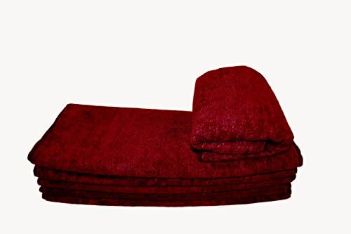 6 Dozen 72pcs Premium Microfiber Towel 16" X 27" - Burgundy
