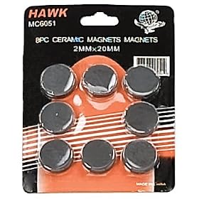 20MM CERAMIC DISK MAGNETS 8-PIECE SET
