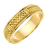 Celtic Link Wedding Band in 14K White Gold