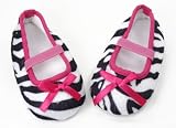 41HwwvvVNaL. SL160  Zebra Pink Infant Bow Slip On Mary Jane Baby Shoes