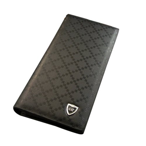 BININBOX Mens Luxury Quality Leather Long Bifold Wallet Credit Card Holder Purse