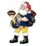 Michigan Wolverines Outdoor Christmas Decoration Santa