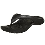crocs Athens Thong Sandal,Black/Black,Mens 6 M/Womens 8 M