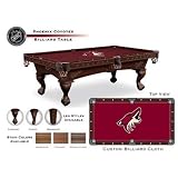 8' Licensed Logo Pool Table Leg Style: Bridgeport, Finish: Brandywine, Team: Phoenix Coyotes