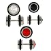 Set of 3 Steel Fake Plugs - Clear, Black, and Red CZ - 16g Wire Stud - 8mm Fake Plugs - 3 Pairs
