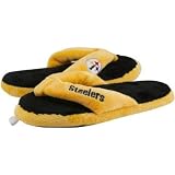 Pittsburgh Steelers Plush Thong Slippers Men's X- Large (Shoe size 13-14)