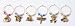 Kitchen & Housewares : Prodyne Pewter Wine Glass Chamrs, Garden Dwellers Gold (W-6-G)