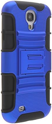 Galaxy S4 Case, GISMO [Dual Layer] [Hybrid Impact Protection] [Two Colors] [Non-Slip] [Exact-Fit] **NEW** [ARMADILLO ARMOR Series] [Thin Fit] PSF Coated for Non Slip Surface and Excellent Grip [Metallic Finish] [Best Galaxy Case] - Metallic Blue &amp; Black