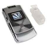 Brand New Motorola MOTORAZR V3xx Snap On Translucent Clear Case Cover with Removable Belt Clip