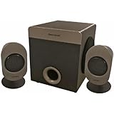 New Gear Head Powered Desktop 2.1 Speaker System Control Pod Magnetically S ....