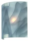 Lite Source LS-1395SMOKE Nimbus Wall Lamp, Polished Steel with Smoke Glass Shade