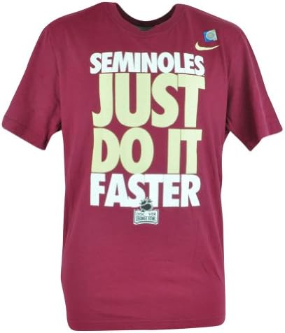 NCAA Nike FSU Seminoles Orange Bowl Just Do It Faster Tshirt Tee OB3018 XLarge
