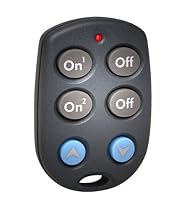 Keychain Remote for 2 Devices w/ Bright & Dim Buttons
