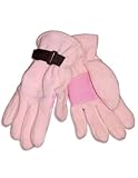 Winter Warm-Up - Girls Fleece Gloves, Pink (Size onesize)