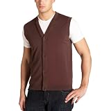 Cubavera Men's Fine Gauge Sweater Vest, Wood, Large