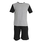 Mens Plain Short Sleeve Top & Shorts Nightwear/Pyjama Set