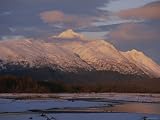 A Scenic Portrait of Chilkat River Valley with Natural Lighting and Cumulus Clouds Overhead Premium Photographic Poster Print, 18x24