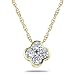 10k Choice of White or Yellow Gold 4-Stone Diamond Floral Cluster Pendant (1/4 cttw, I-J Color, I2-I3 Clarity)