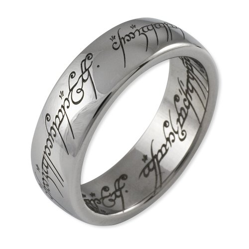 Herr der Ringe Schmuck by Schumann Design Der eine Ring Edelstahl poliert Rg 54 1000-054 Preisvergleich