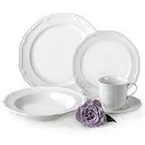 Mikasa Antique White 45-Piece Dinnerware Set, Service for 8