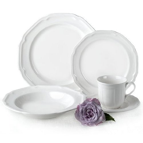 Mikasa Antique White 45-Piece Dinnerware Set, Service for 8