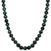 Sterling Silver 8mm Malachite Bead Necklace, 24"
