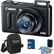 Canon PowerShot S100 12.1 MP Digital Camera with 5x Wide Angle Optical Image Stabilized Zoom (Black) Deluxe Bundle With 4 GB Secure Digital High Capacity (SDHC) Memory Card, Digpro Compact Camera Deluxe Carrying Case, Cleaning Kit