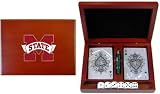 NCAA Mississippi State Bulldogs Playing Cards/Dice Gift Set - Cherry Finish