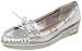 Libby Edelman Women's Bristol Boat Shoe,Silver,8.5 M US