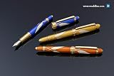 David Oscarson Harvest Collection Fountain Pen - Amber/Opal, Fine Nib WAH-F