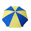 7 ft Heavy Duty Deluxe Fiberglass Wind-Resistant Beach Umbrellas UPF 100+ w/ easy sand insert
