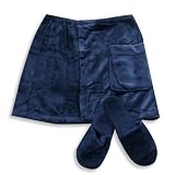 Exquisite Apparel - Mens Microfiber Shower Wrap And Slippers, Navy