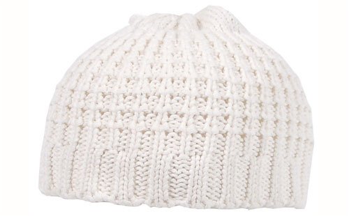 Strickmütze Mütze BEANIE BEN grob gestrickt weiss