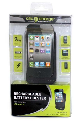 Premier CNCIP4 Clip N Charge Battery Holster for Apple iPhone 4