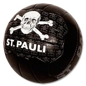 St Pauli Skull Soccer Ball - Black