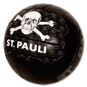 St Pauli Skull Soccer Ball - Black-01