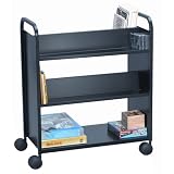 36 Wide 4 Sloping Shelves with Flat Bottom Shelf Booktruck Platin 41HxYmJjaZL. SL160 36 Wide 4 Sloping Shelves with Flat Bottom Shelf Booktruck Platin