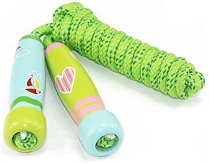 Freye Jump Rope-100% cotton rope and handles Covered by Cute Rabbit Cartoon (Boy)