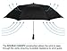 EEZ-Y Folding Golf Umbrella 58-inch Large Windproof Double Canopy - Auto Open, Sturdy and Portable