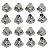 Steel Nickel Cabinet Speaker Three Leg Corners C3N, Set of 16