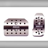 Sparco Silver Polished Aluminum Automatic Pedal Covers