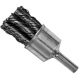 Hot Max 26074 3/4-Inch Knotted Wire Mounted End Brush, 1/4-Inch Round Shank
