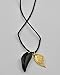 Goldtone / Black Cord / Jet Swarovski Crystals / Lead&nickel Compliant / Angel Wing Pendant Necklace