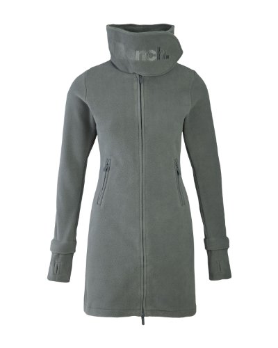 Bench Damen Fleecemantel Long Funnelneck, smoked pearl, S, BLEA0418B_GY149